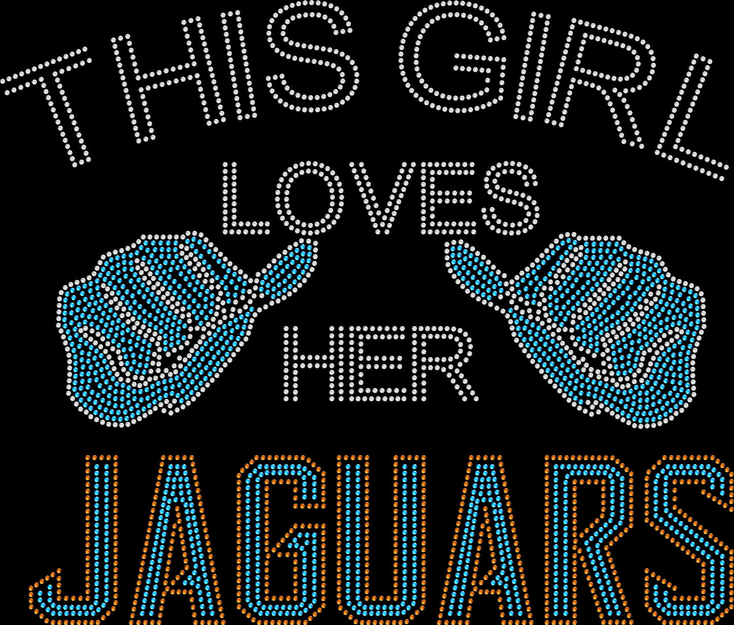 This Girl Loves Her Jaguars Crystallized Tee