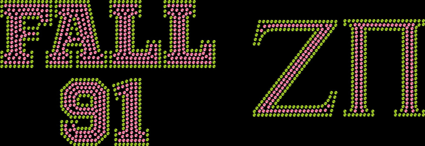 Zeta Pi Customized Crystallized Tee