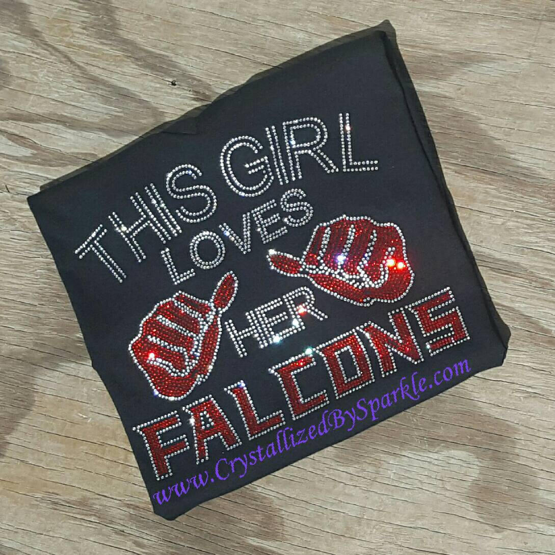 Loves Falcons Crystallized Tee