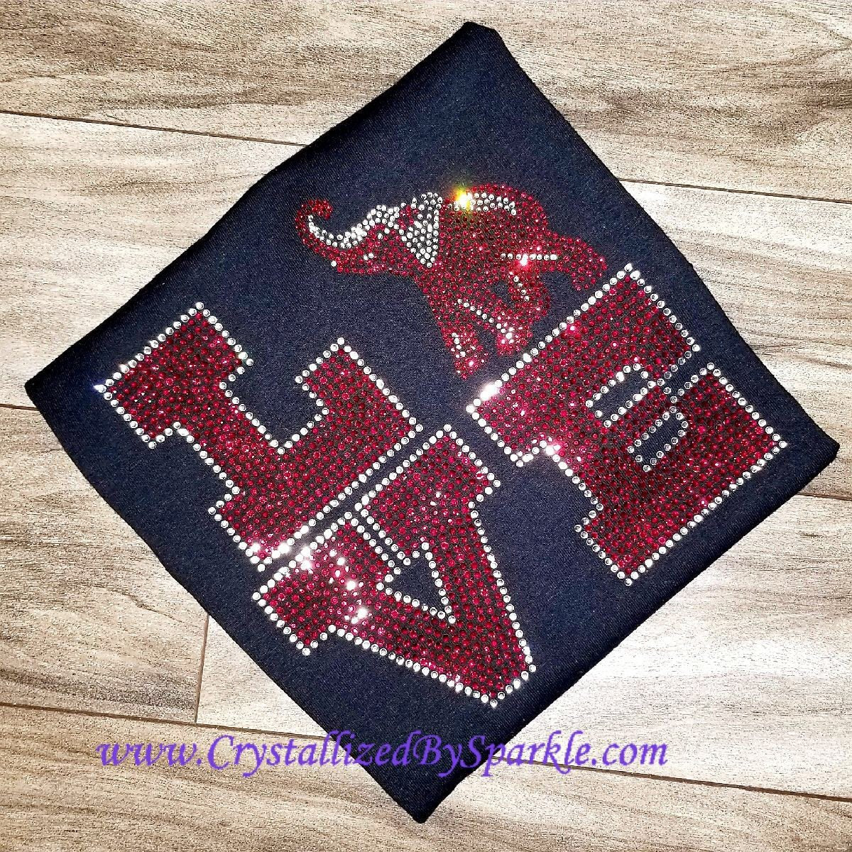 Crimson & Cream Love Rhinestone Tee