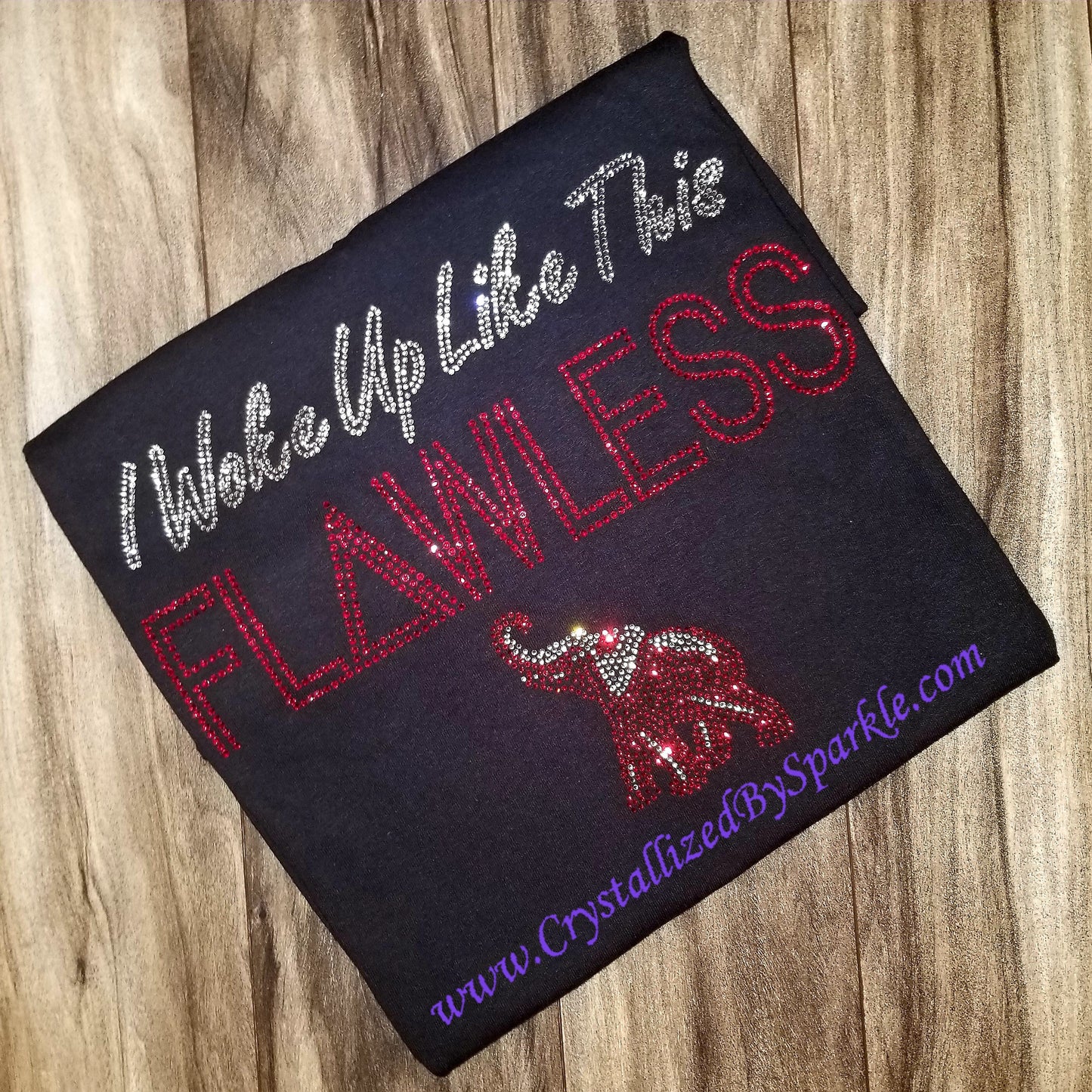 Crimson & Cream Flawless Crystallized Tee