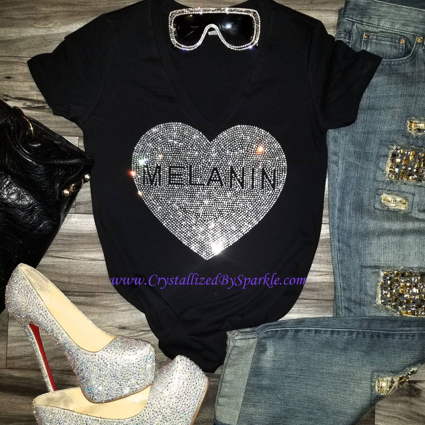 I Love My Melanin Crystallized Tee