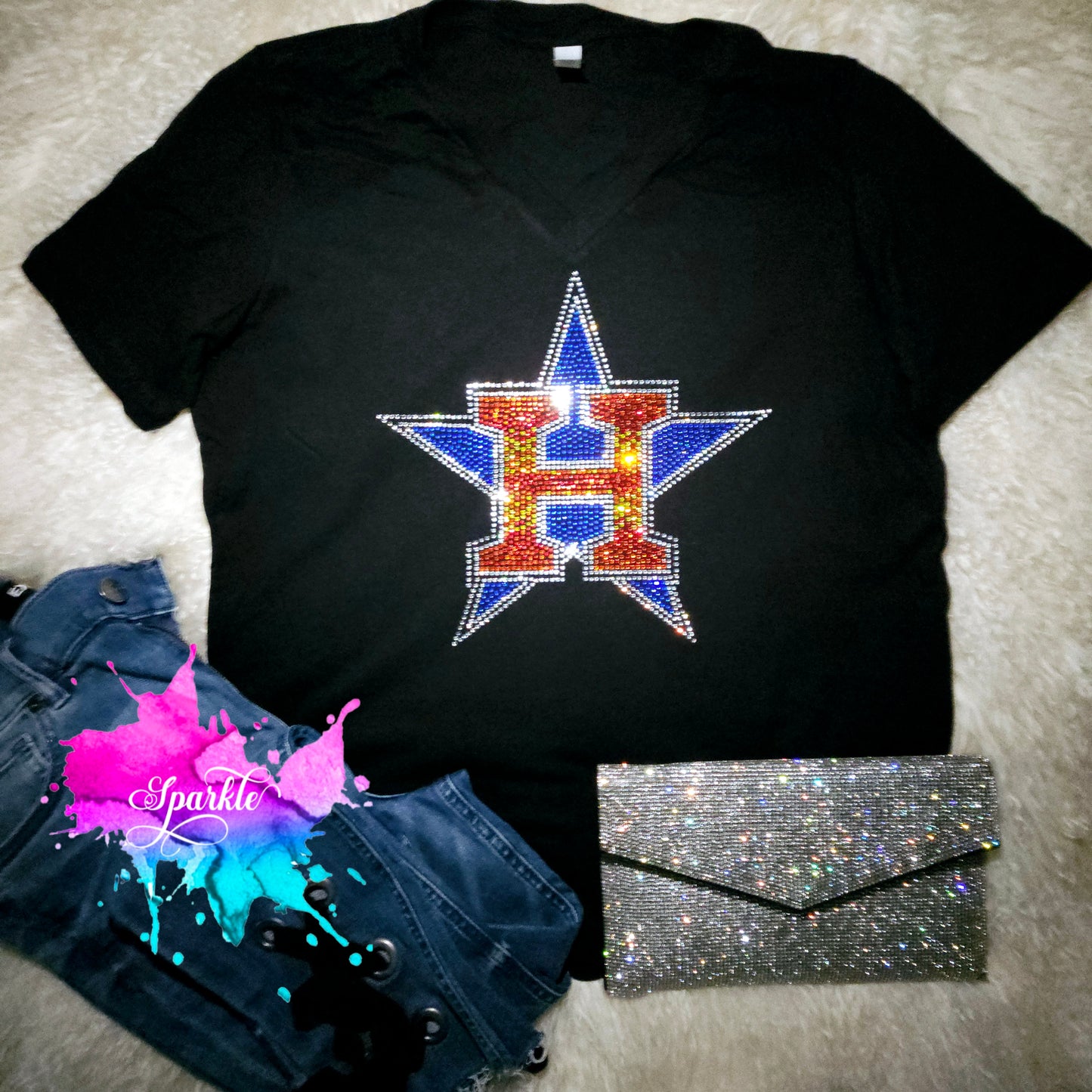 H Star Ombre Crystallized Tee