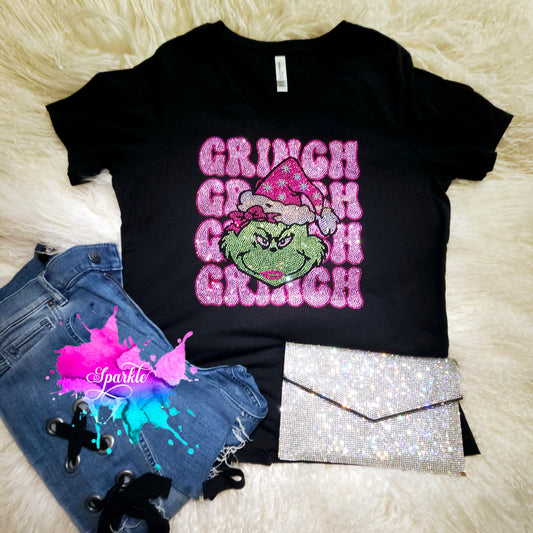 Lady Grinch Crystallized Tee