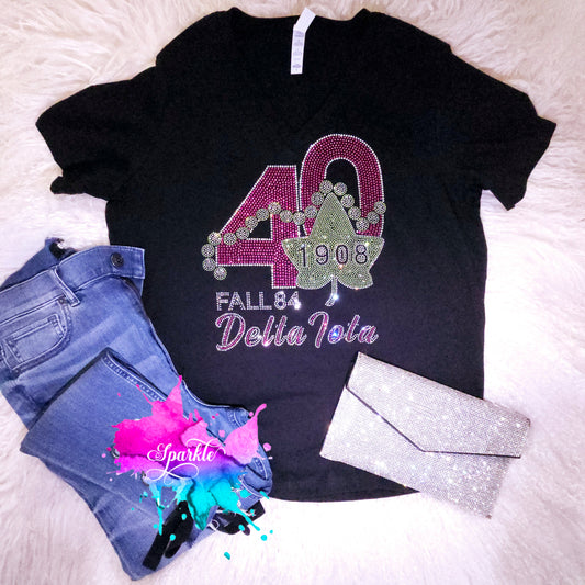 40 Years Delta Iota Crystallized Tee