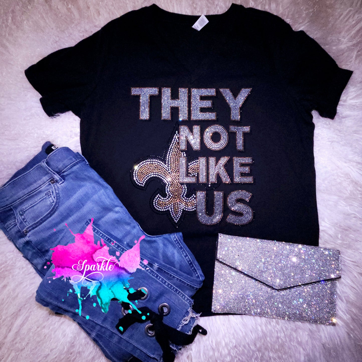 They Not Like Us Saints Crystallized Tee