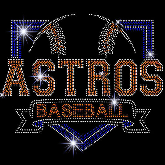 Astros Baseball Rhinestone Tee