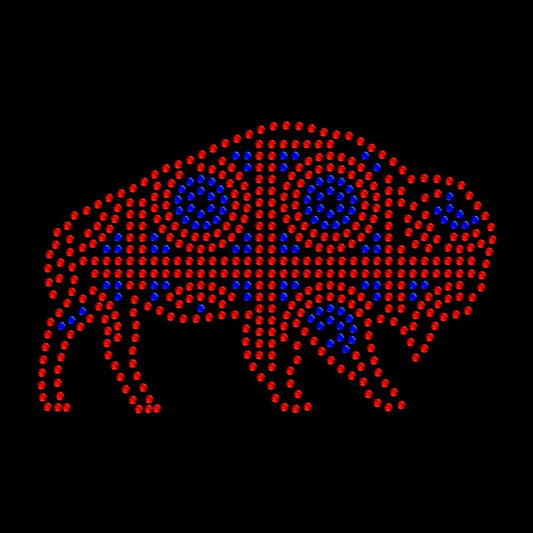 Customized Buffalo Circles Crystallized Transfer