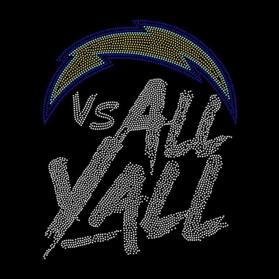 Chargers Vs All Y'All Crystallized Tee