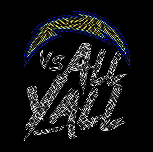 Chargers Vs All Y'All Crystallized Tee