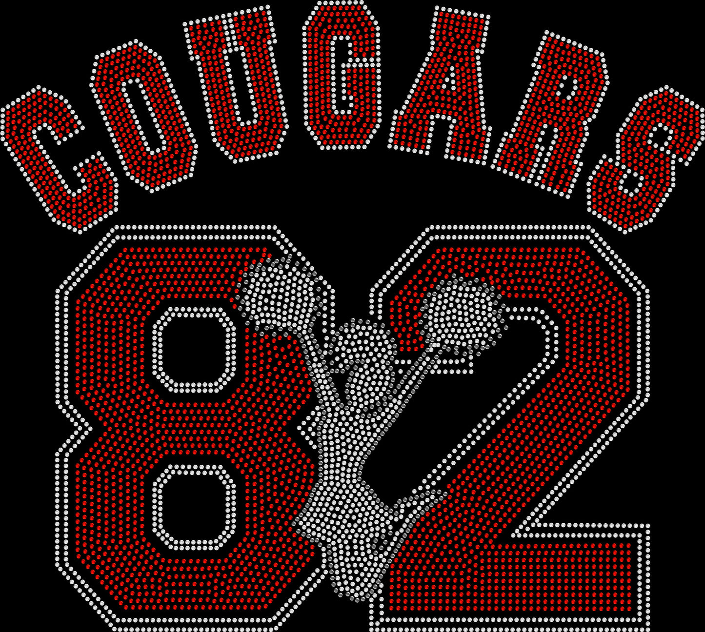 Cougars Cheerleader Crystallized Tee