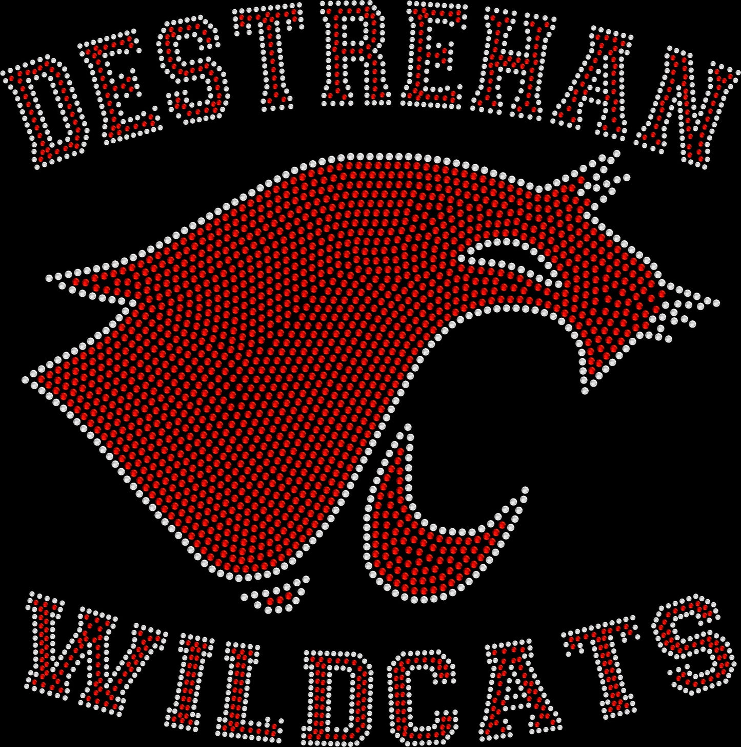 Destrehan Wildcats Crystallized Tee