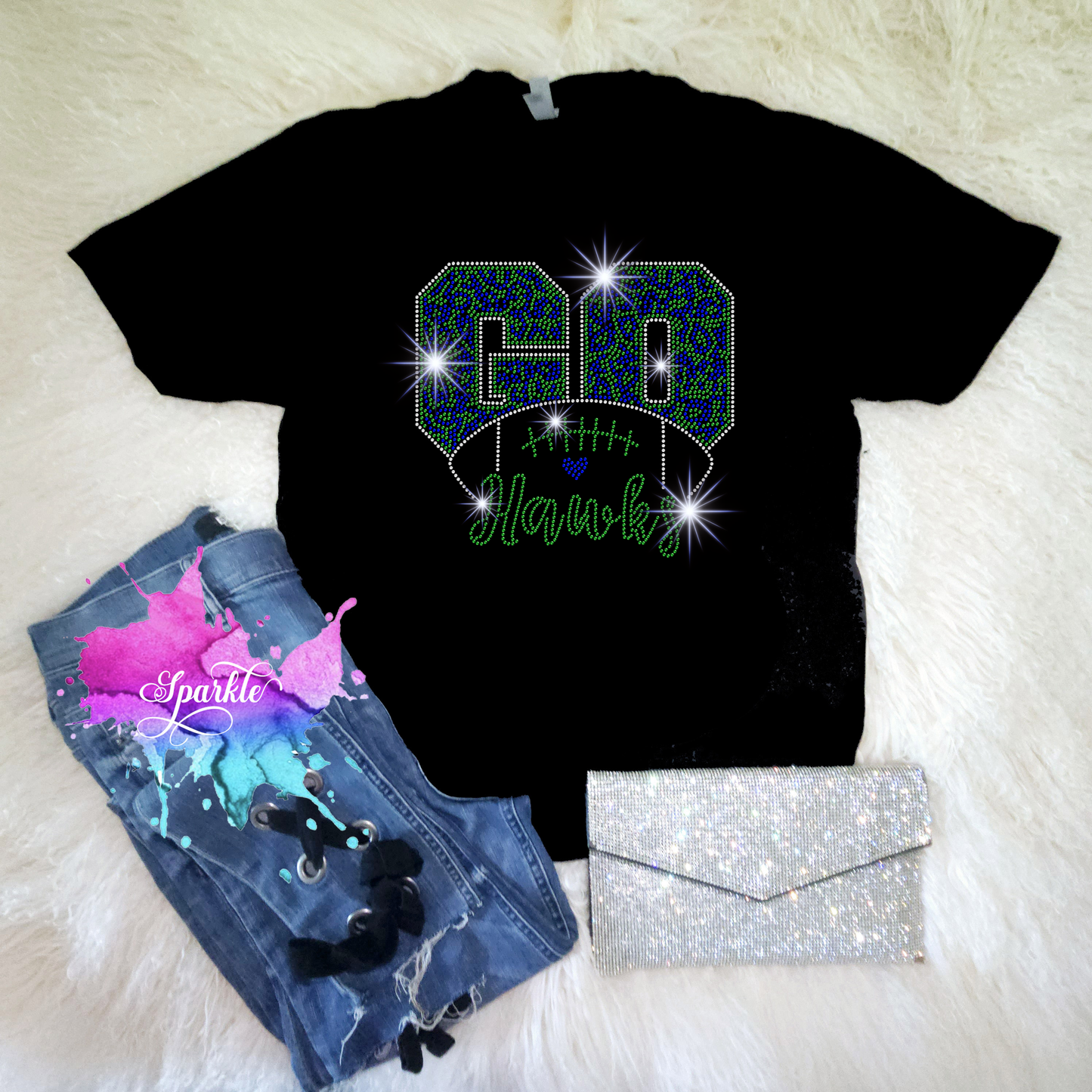 Go Hawks Crystallized Tee