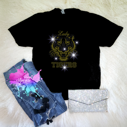 Lady Tigers Rhinestone Tee