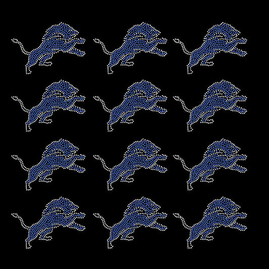 Lions Gang Sheet Rhinestone Transfers
