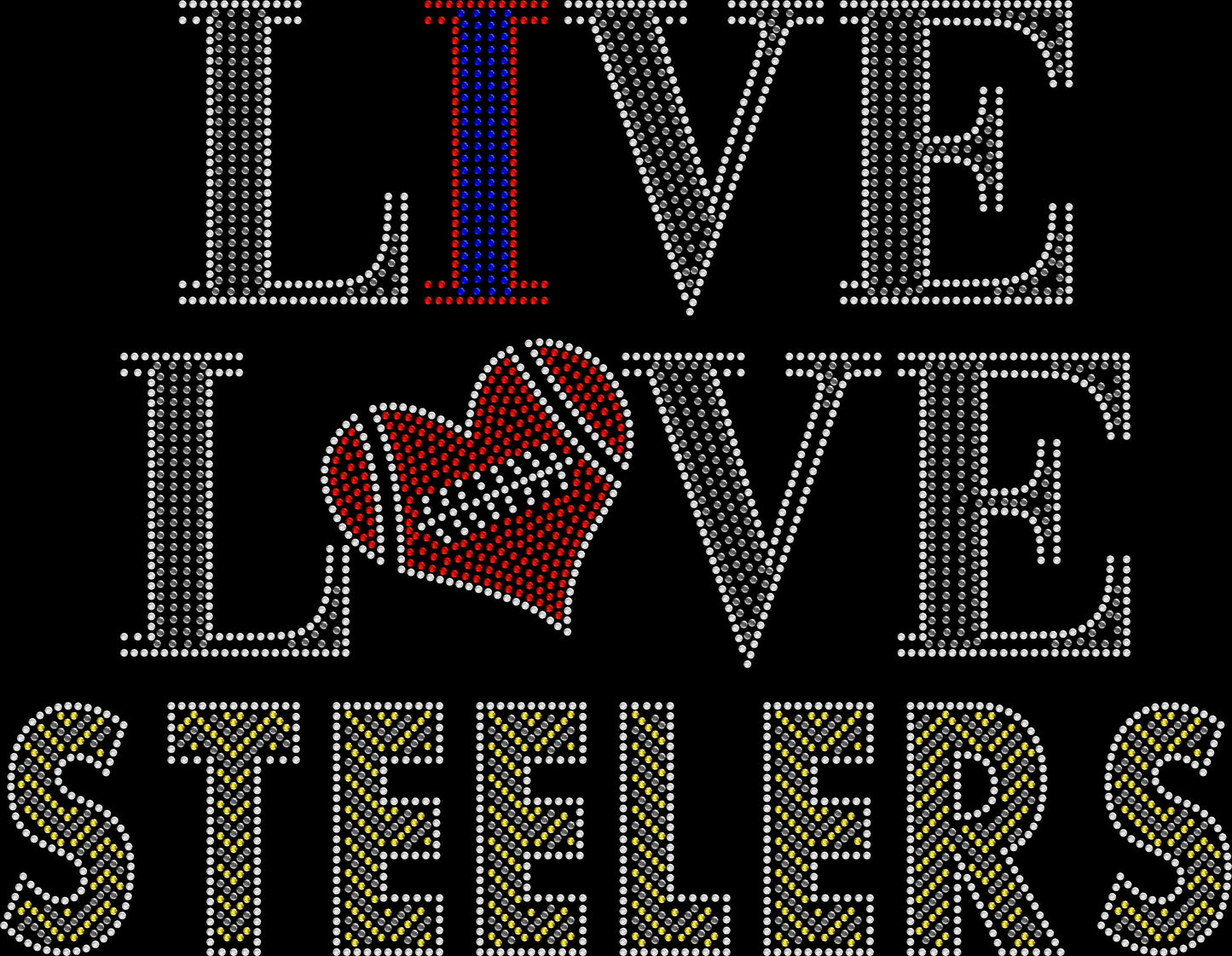 Live Love Steelers Crystallized Tee