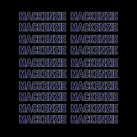 Custom Mackenzie Crystallized Hotfix Transfer