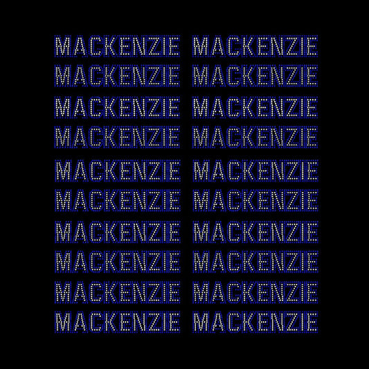 Custom Blue Mackenzie Crystallized Hotfix Transfer