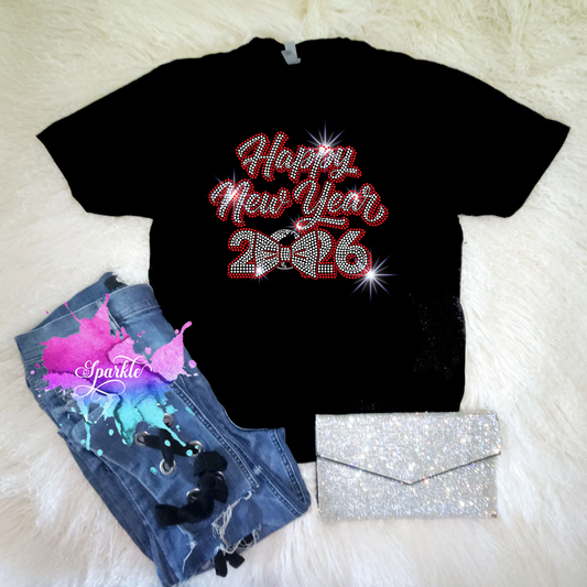 Happy New Year Rhinestone Tee