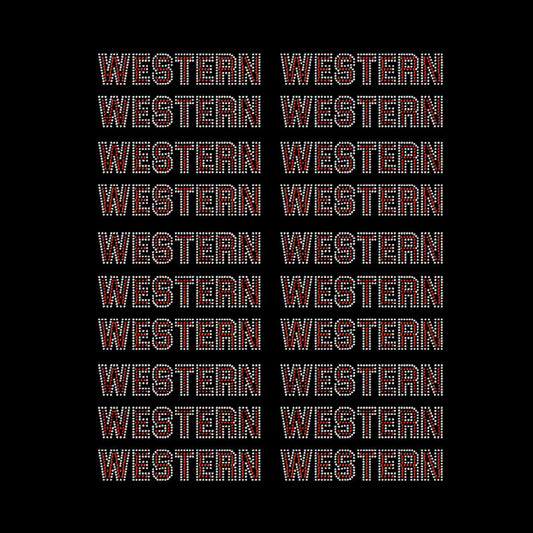 Custom Western Crystallized Hotfix Transfer