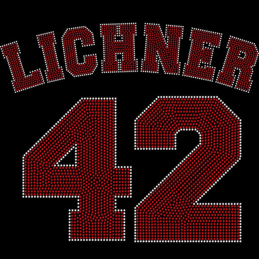 Crystallized Curved Name & Number Transfer