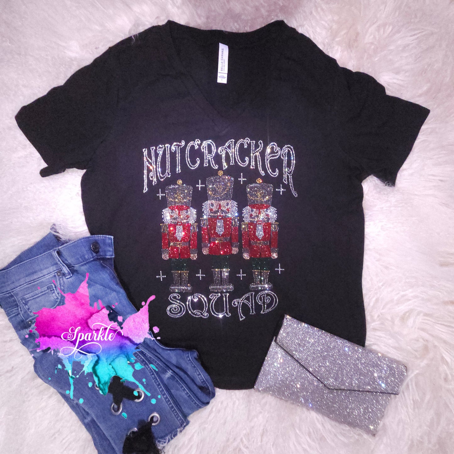 Red & Green Nutcracker Crystallized Tee