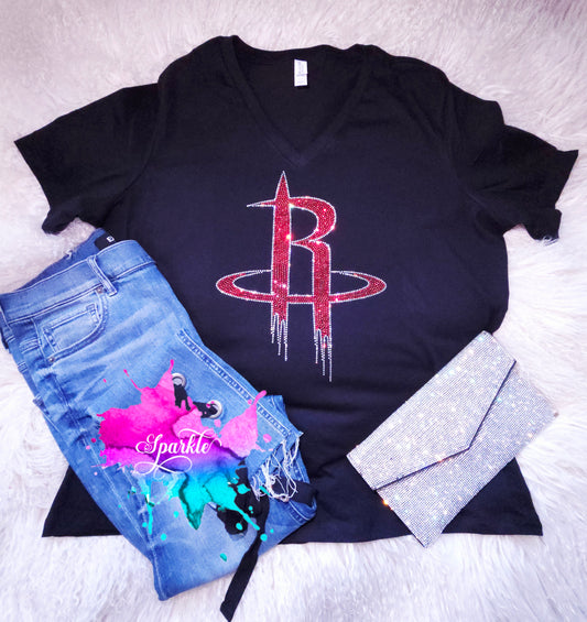 Houston R Rhinestone Tee