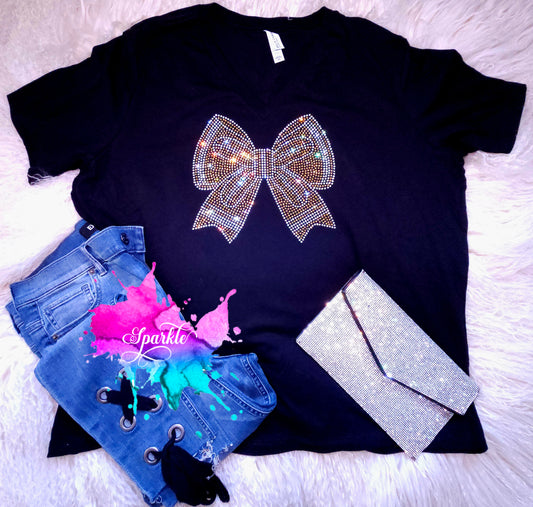 Football Bow Crystallized Tee