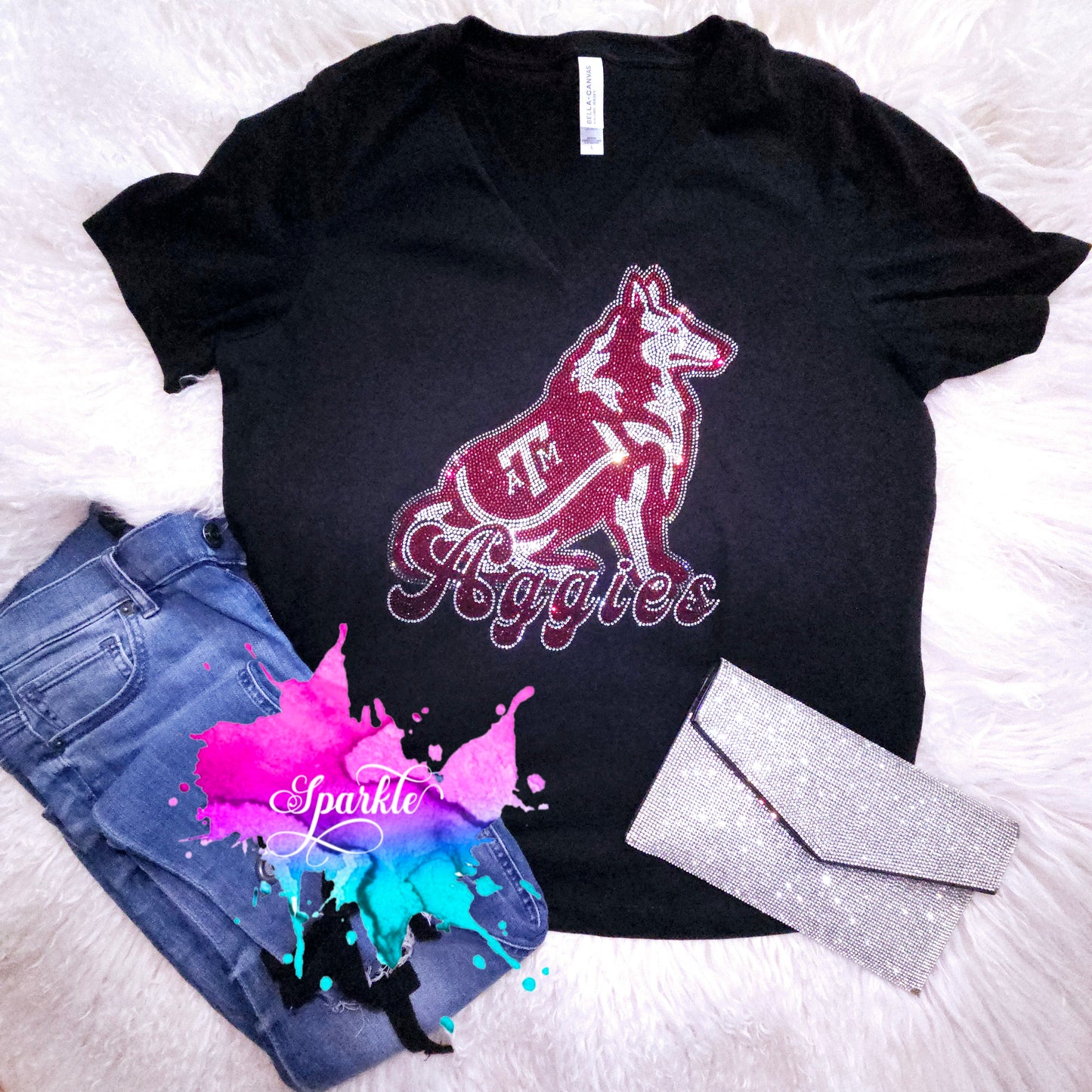 Aggie Dogs Crystallized Tee