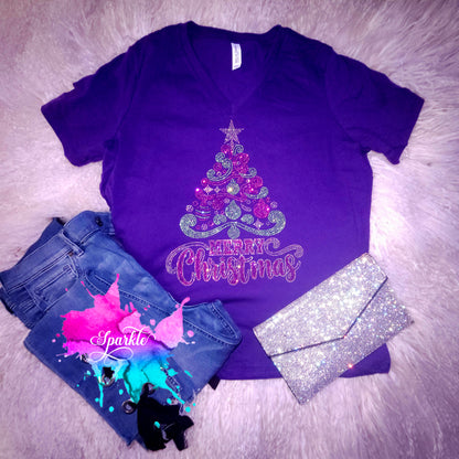 Merry Christmas Rhinestone Tee