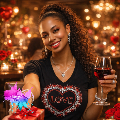 Valentine's Heart Crystallized Tee