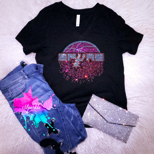 Pink Spurs Crystallized Tee