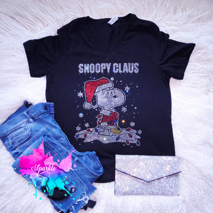 Snoopy Claus Rhinestone Tee