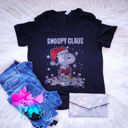 Snoopy Claus Rhinestone Tee
