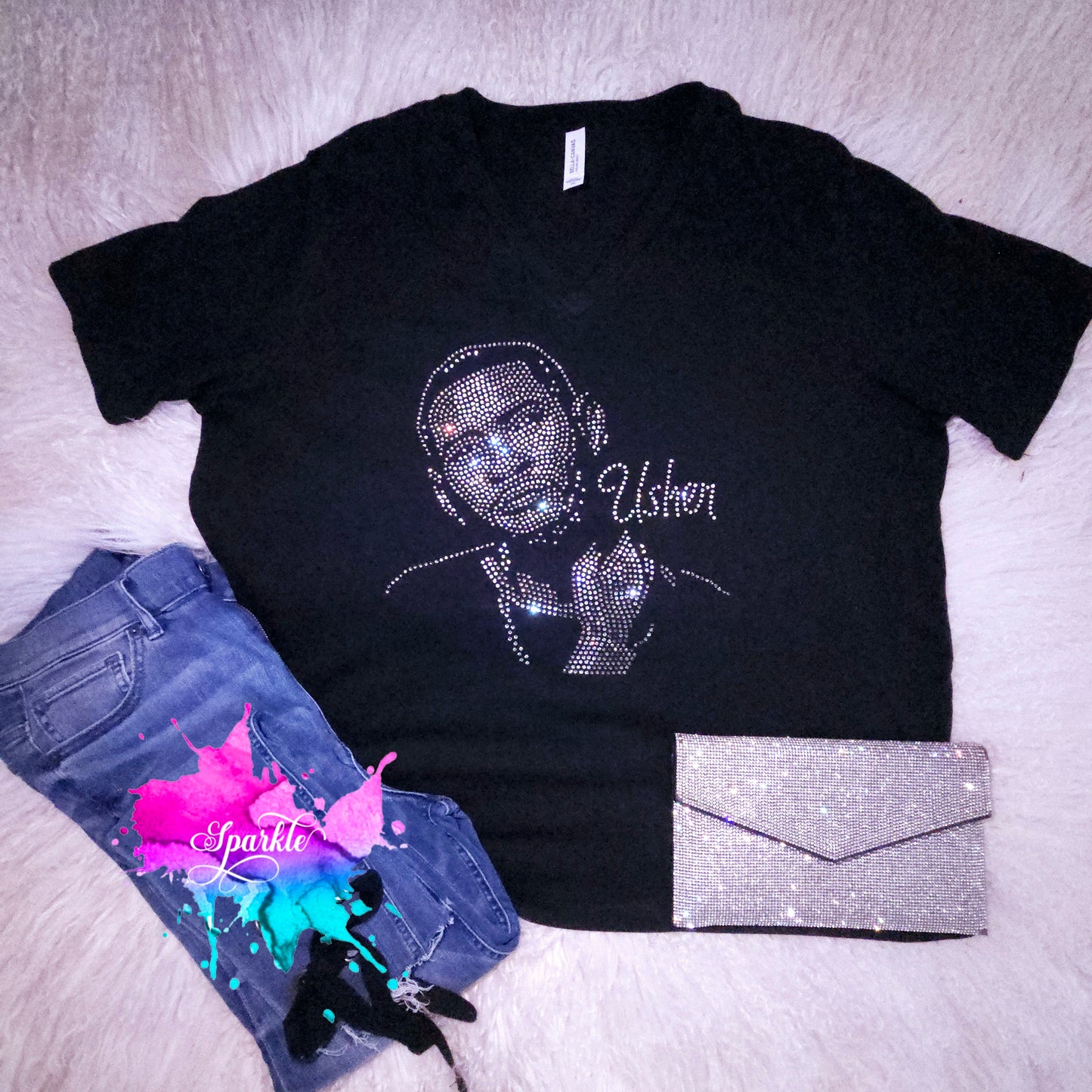 Usher Crystallized Tee