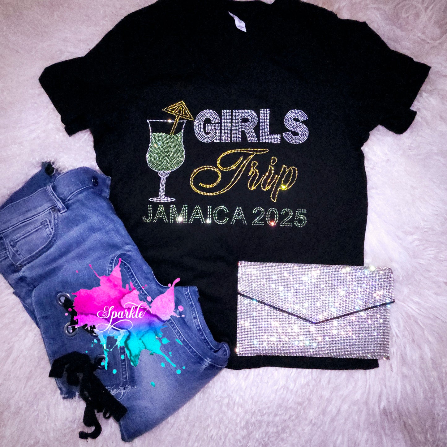 Girls Trip Jamaica Crystallized Tee