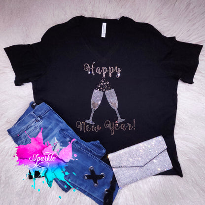 Toast to the New Year Crystallized Tee