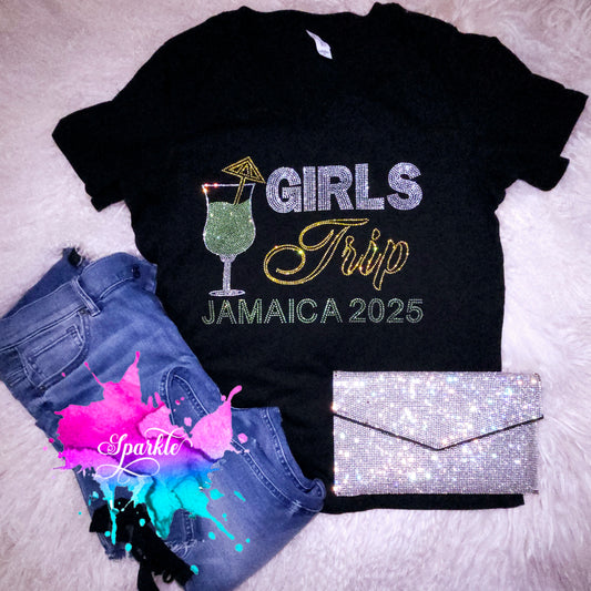 Girls Trip Jamaica Crystallized Tee