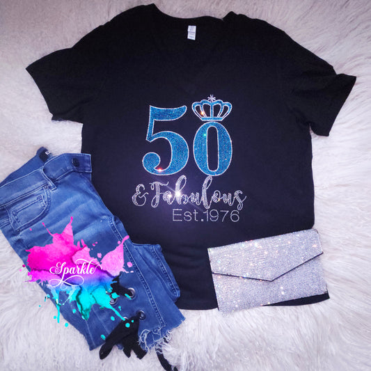 50 and Fabulous Crystallized Tee