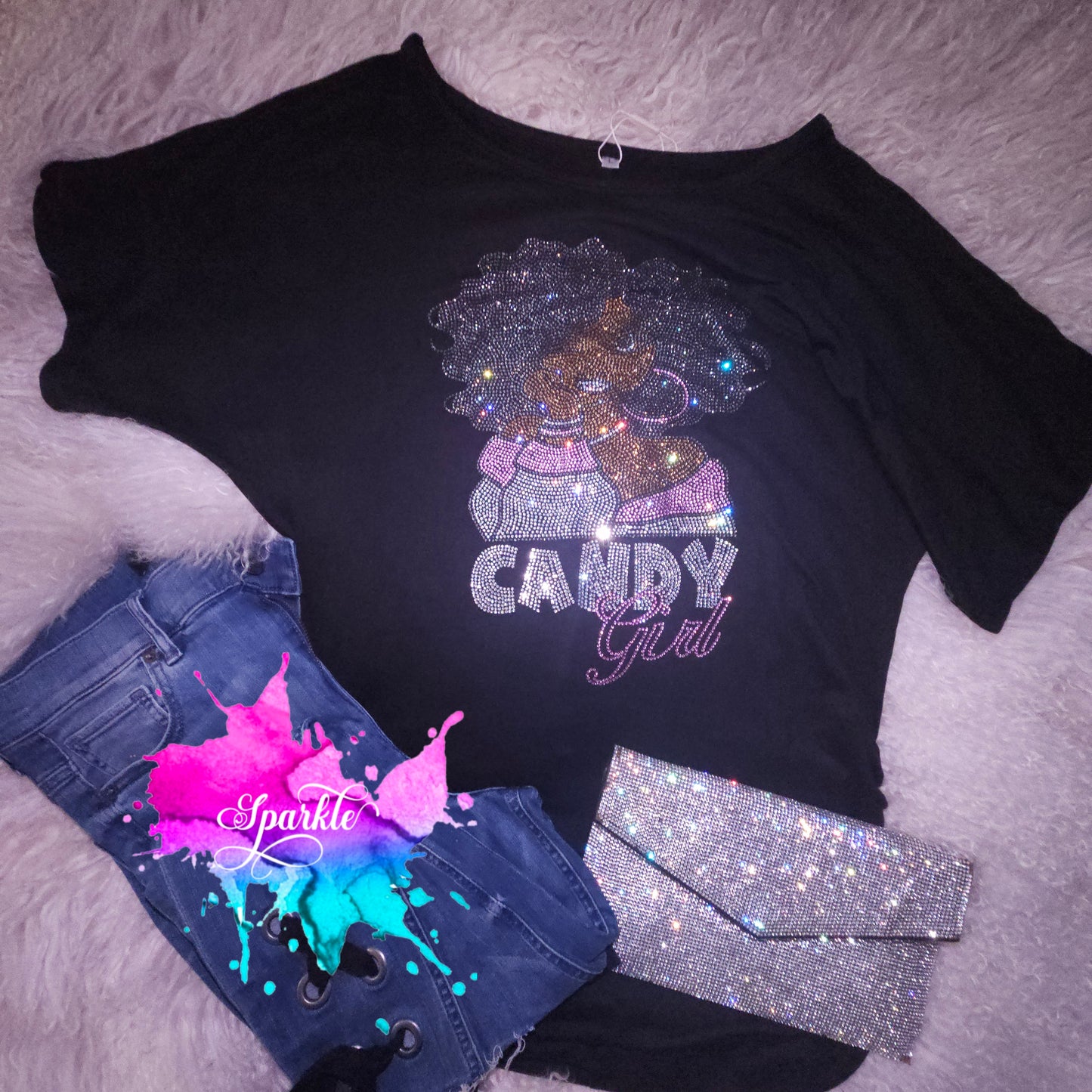 Candy Girl Crystallized Dolman Blouse