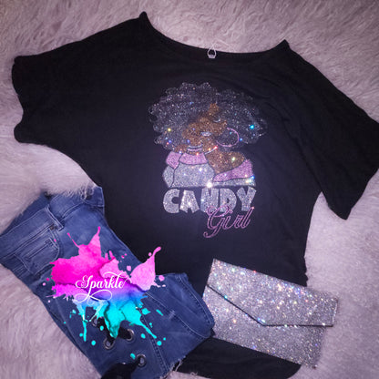 Candy Girl Crystallized Dolman Blouse