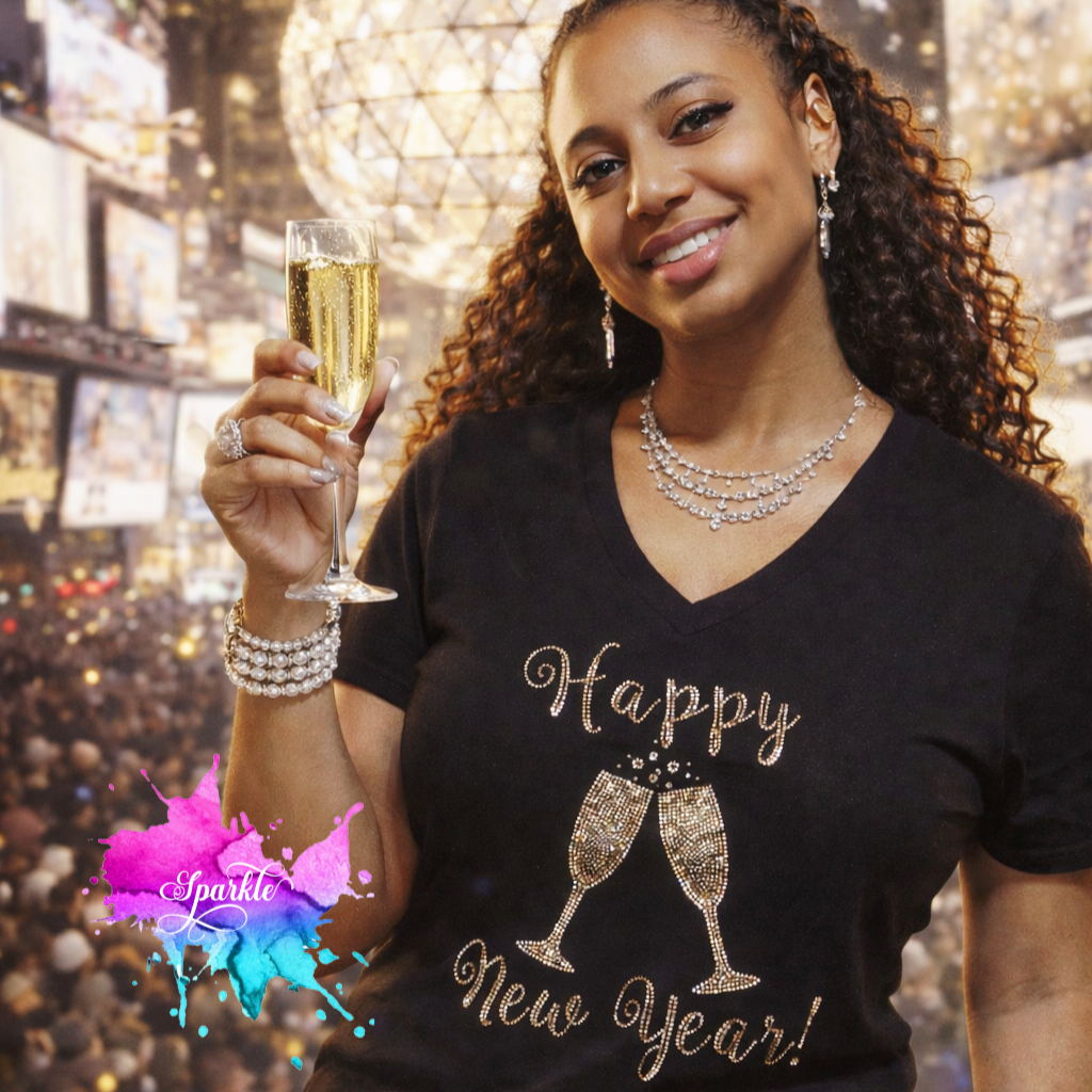 Toast to the New Year Crystallized Tee