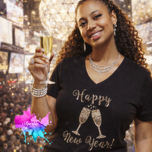 Toast to the New Year Crystallized Tee
