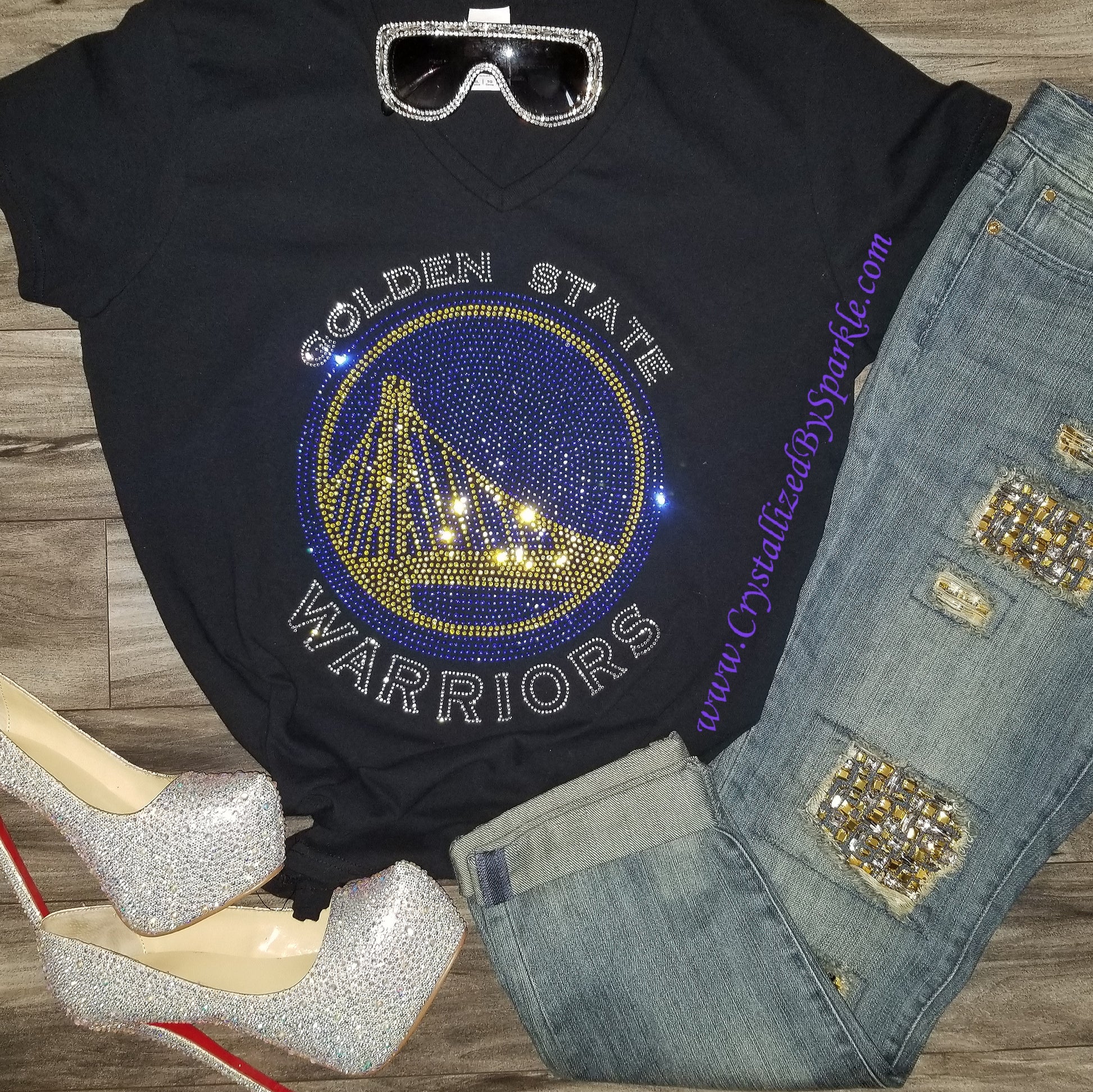 Crystallized by Sparkle This Girl Loves Her Cowboys Crystallized Tee 2XL