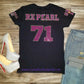Zeta Pi Cross Year with Personalization Crystallized Tee