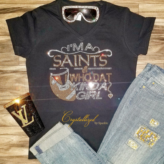 Saints and Who Dat Crystallized Tee