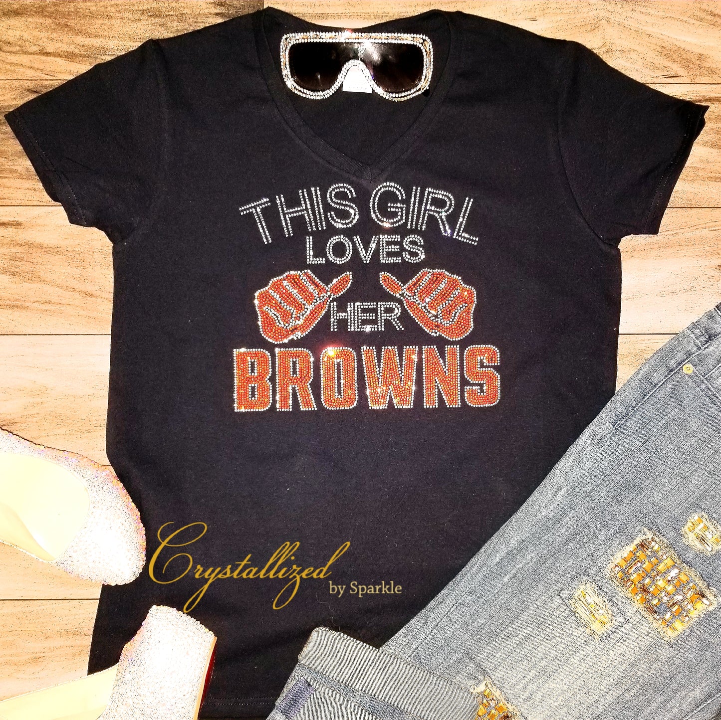 Loves Browns Crystallized Tee