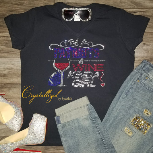 Patriots and Wine Crystallized Tee