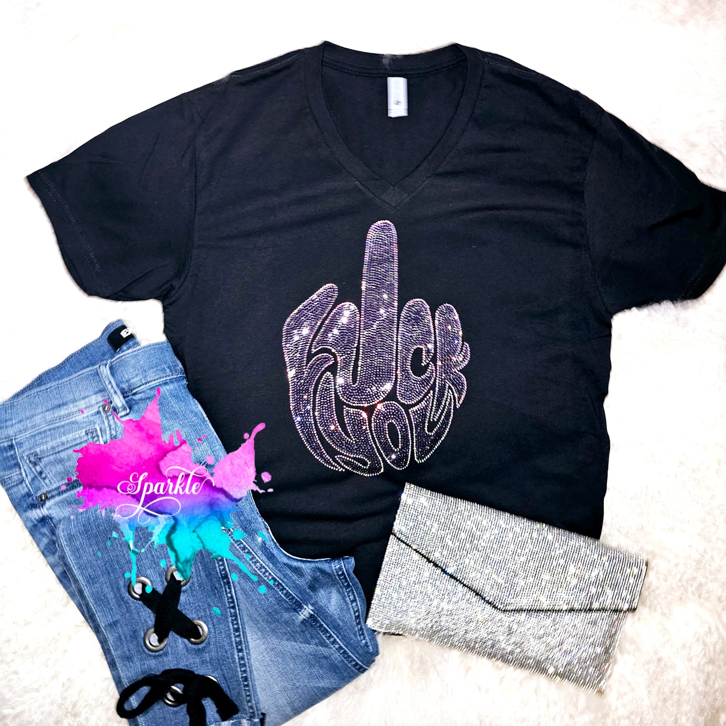 Middle Finger Crystallized Tee