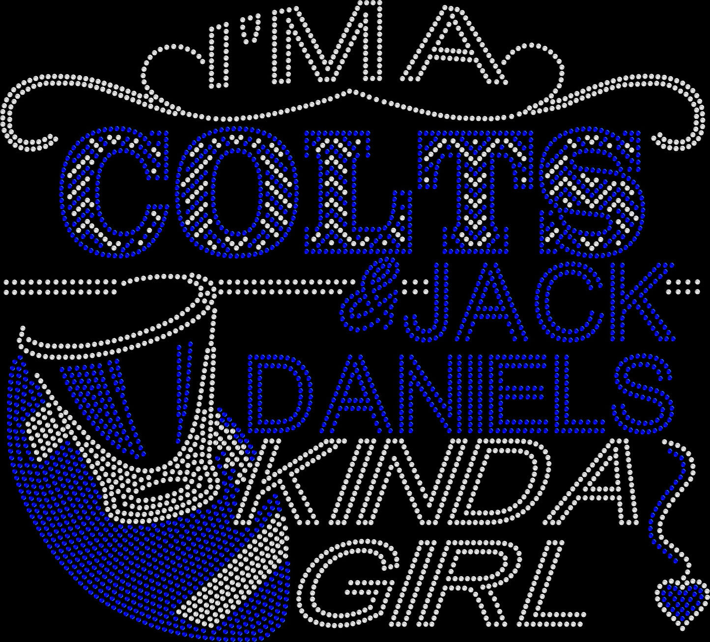 Colts and Jack Daniels Crystallized Tee